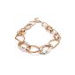 Silvity ladies XXL plastic chain links Statement Necklace Ladies Tank chain necklace color: Crushed ROSE GOLD 46 x 4 cm 309007-20 (jewelry)