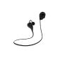 Soundpeats Qy7 Bluetooth 4.1 Wireless Sweat Catcher Sport Stereo In-ear headphones with APTX technology and microphone of the handsfree function for iPhone 6 6 Plus 5S 5C 5 4S iPad, Samsung Galaxy S4 S3 Note 3 and other mobile phone (Black, QY7) (Wireless Phone Accessory )