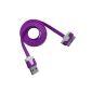 Cable for Apple iPhone 3, 4, 4S / iPod Touch / iPad 1, 2 & 3 - Design Plate - Transfer and Fast Charging - 1 meter - Purple - by Primacase (Electronics)