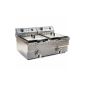 Royal Catering - RCEF-13DH - Double electric fryer 2x13 liters - 100% stainless steel - 2 x 3.2 kilowatts