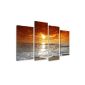 Visario canvases 6038 images sun on canvas sea, 130 x 80 cm (household goods)