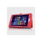 IVSO Slim-Book Case Skin Cover Cover for Acer Iconia Tab W 8 (W1-810) 20.1 cm (7.9 inch) tablet PC - with Stand Function, wrist strap and business card slot (For Acer Iconia Tab 8 W, BookStyle Red) (Electronics)