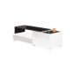 Furniture TV-LOGO-1 drawer white body and black-lacquered white facade brilliant 120-cm / 3254A0219L02 (Kitchen)
