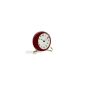 Timepieces Station table clock, burgundy red / white, Ø 11 cm, alarm (household goods)