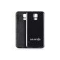 DONZO Platic Back Cover battery cover / battery cover with brushed aluminum for Samsung Galaxy i9600 S5 & I9605 & SM G900 - Black / Black (Electronics)