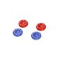 snakebyte Control: caps (2x blue and 2x red), analog stick attachments for DualShock 4 controller - [PlayStation 4] (optional)