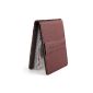 Distressed -. Credit card case with stainless steel money clip / money clip including 10 clear plastic pockets (Textiles)