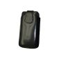 Suncase Leather Case Cover for HTC One S, black (Accessories)
