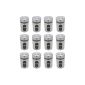 Spice jar storage jars with scattered regulation stainless steel with viewing window 80 ml 12 pieces (household goods)