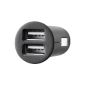 Car Charger Mini Universal Dual USB 12V incl. 1 x charging / sync cable for iPod / iPhone and Navi's, smartphones and other devices, 2 x 1000 mA (electronics)