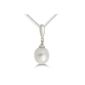 Miore Ladies Necklace 45cm with pearl pendant 375 white gold and diamond 0,01ct MG9002P (jewelry)