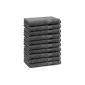 Pack of 10 guest towels Premium Size 30 x 50 cm Color: Anthracite - Grey