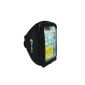 Runalyzer® [Black, size M / L] - Small and lightweight sports armband soft zippered iPhone 5 and iPod touch 5G (Electronics)