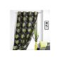 Picasso Green curtain eyelets