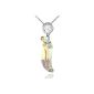 RubinEmpire® by (Old Rubin) Solid 925 Sterling Silver Pendant S-shaped crystal a good gift for women and girls (Jewelry)