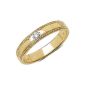 A collection Truelove ring: a ring Bel 3.5mm width, set in Alliance with Diamonds, bathed in 14k Gold Silver, ring size 65 (Jewelry)