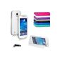 Cool Gadget Touch Case - for Samsung Galaxy S4 Mini - incl. Stylus and Protector White (Electronics)