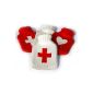Wellness hot water bottle red cross in a white 1L knitting reference - soothing warmth (Personal Care)