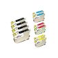 10x Epson Stylus SX 130 High Quality XL cartridges - 4xSchwarz-2xCyan-2xMagenta-2xGelb - Cartridge compatible with CHIP !!!  (Office Supplies & Stationery)