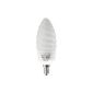 Vision-EL - Compact Fluorescent Light Bulb 9W E14 Flame Shape White Day 6400 ° K