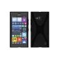 Silicone Case for Nokia Lumia 730 - X-Style black - Cover PhoneNatic ​​Cover + Protector (Electronics)