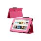 PU Leather Case Cover for Google Nexus 7 inch Tablet Pink (Electronics)