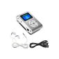 Swees® MINI MP3 PLAYER SCREEN LCD 8GB with FM Radio Silver (Electronics)