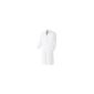 White unisex cotton coat long sleeve zip closure delivery and free return (Clothing)