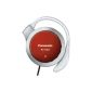 Panasonic ear clip headphones ultrathin 14Hz 24kHz 30mm Red (Electronics)