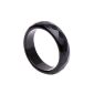Ring made of genuine black onyx faceted 6mm wide onyx ring finger ring, ring size: 54mm inner circumference ~ Ø17-17.25mm (jewelry)