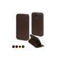 Media Devil Samsung Galaxy S5 Leather Folio (Coffee Brown) - Artisancover shell made of genuine leather with integrated European state and business card slots (Electronics)