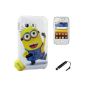 Despicable Me Minion Hard Shell Case Cover For Samsung Galaxy Y S5360 + Stylus Minions + Screen Protector AOA Cases® (Style 2) (Electronics)