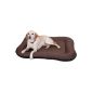 Leather dog bed XXL 120 x 100 Black Oval (Misc.)