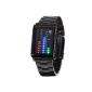 Detomaso Spacy Timeline Stainless Steel - G-30723B - Men's Watch - LED - black lacquered stainless steel (Watch)