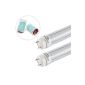 2er Auralum® 120CM Cool White T8 LED Tube tube fluorescent tube 2835 * 120 LED lamps with transparent lid incl. LED Starter