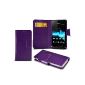 (Purple) Sony Xperia tipo dual Cover Mega Thin Faux Leather Case Cover Case Bag sucker by credit / debit card slots Aventus (Electronics)