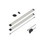 Kit of two strips of LED flat spoke (sconces, under furniture lighting, 500 mm, white-hot, with switch, 230 V AC)