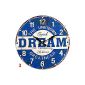(257) "Dream" Wall Clock 28cm Design Retro clock antique vintage nostalgia Küchenuhr XL Station