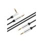 Sentivus audio jack cable set (90 degree angled, 0.5 m) black (accessories)