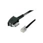 Wentronic TAE connection cable (TAE-N connector and bridge on western plug) black 6m (Accessories)