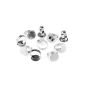 ECloud Shop 10X ring blank threading plate metal rings 16mm silver charms
