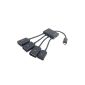 niceeshop (TM) multi-functional Micro USB OTG Host Cable charging cable hub adapter plug, Black (Electronics)