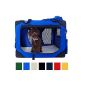 Songmics 70 x 48 x 51 cm transport box for dog dog kennel Foldable Katzenbox car basket Himmelblau PDC70Q (household goods)