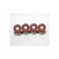8 X Super fast with rubber seal 608RS ABEC 11 rollers in Red wheel bearings (Miscellaneous)