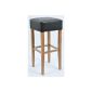 Bar stool wood dark gray oak 5450-1