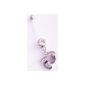 Piercing navel piercing Bio flexible plastic 5 cm Pregnancy Baby on Board Trailer Flexible stainless steel (P3WEISS) (Jewelry)
