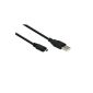 Connection cable USB 2.0 connector A connector to Micro B, black, 1m, Good Connections® (Accessories)