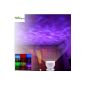 amzdeal® Ocean multicolored LED Night Light Lamp Projector asleep ocean projector with USB input Music Pot lamp + speaker + MP3 + adapter plug French