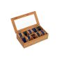 Kesper 5090113 tea box with 10 compartments Bamboo 36 x 20 x 9 cm (household goods)