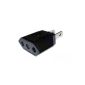 Travel adapter for European plugs in USA, Canada, Central and South America, Caribbean, Singapore, Bangkok, Thailand and Japan can.  Travel adapter, travel plug (Electronics)
